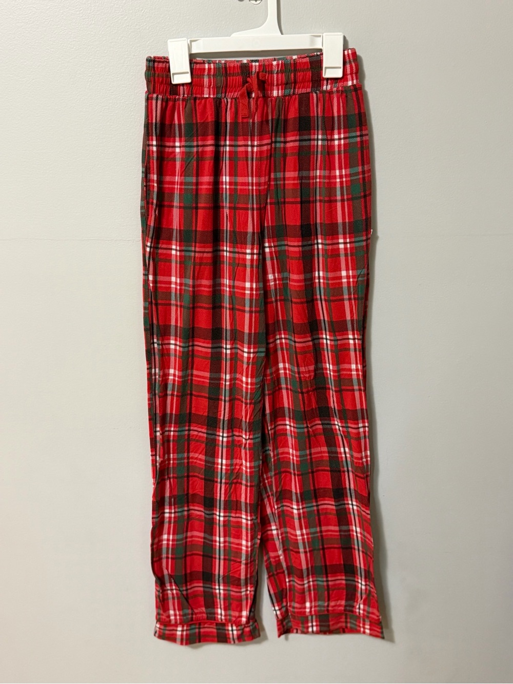 Caden Lane XS Christmas Plaid Bamboo Pajama Pants Red Green Holiday Pockets